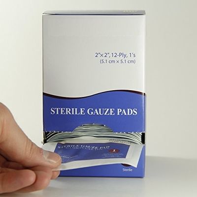 100% 면 불모 압착기 의료용 거즈는 19x15를 패드를 댑니다