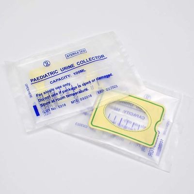 불모 아기 소변 배출 백, 100 밀리람베르트 200 밀리람베르트 소아과 뇨 수집백