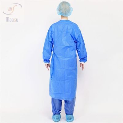 반쯤 코팅된 120x140cm 의학 외과용 가운 PP PE