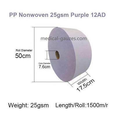 병원 외과적 화려한 PP 부직포는 10gsm을 회전시킵니다