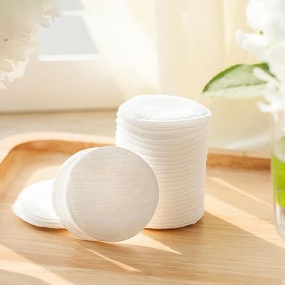 순백색 부드러운 유기농 면 얼굴은 화장 용도를 위한 높은 흡수를 패드를 댑니다